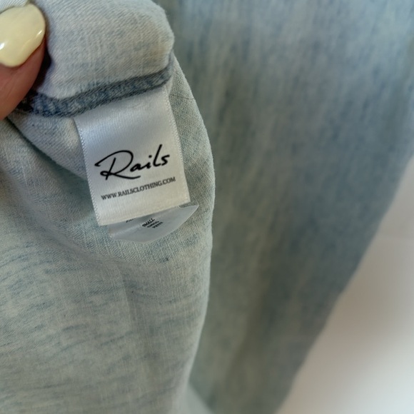 Rails Valerie Dress Light Vintage Denim Tencel Mini Dress Size Small - Picture 10 of 14